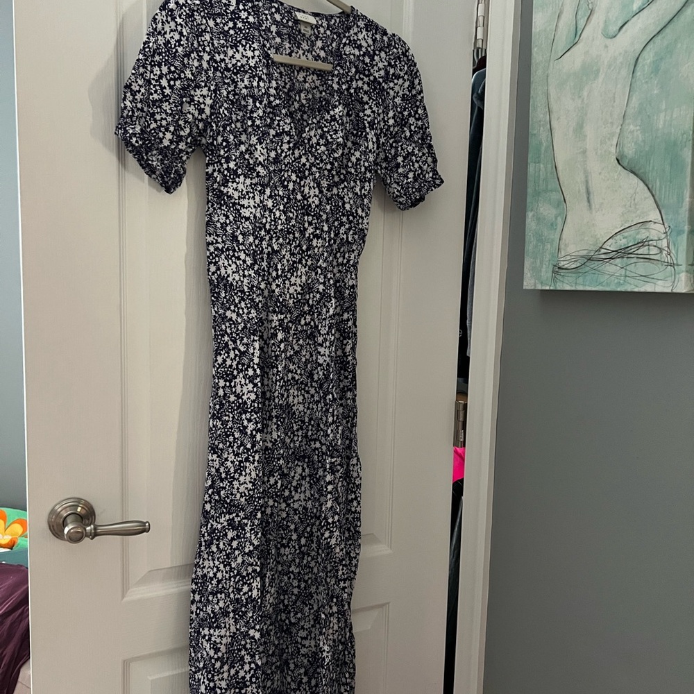 Floral Short Sleeve Maxi Dress